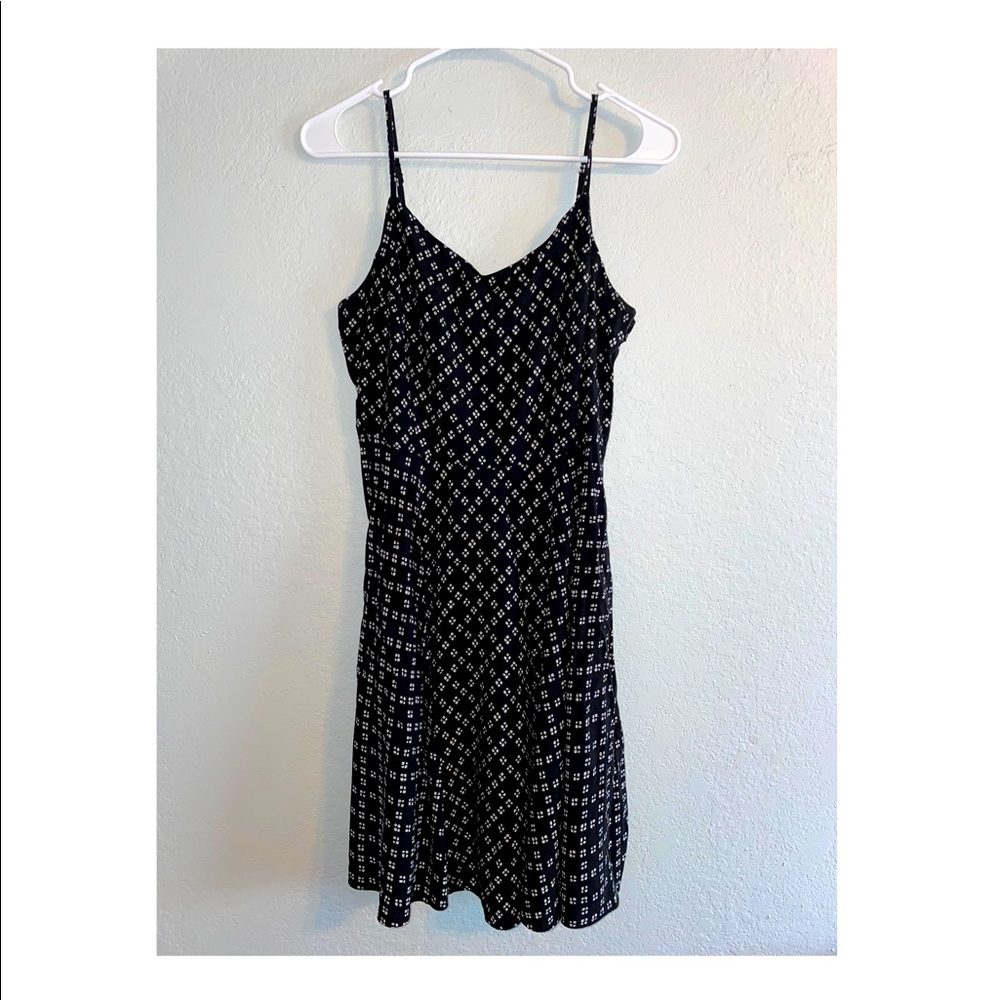 Black pattern Strap dress